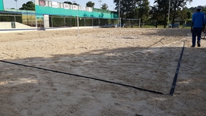 Manutenção nas Quadras de Beach Tennis