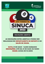 XXVI TORNEIO DE SINUCA 2022