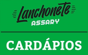 Cardápios da Lanchonete