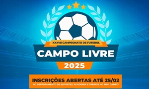 Inscrições Abertas para CAMP DE FUTEBOL CAMPO LIVRE 2025