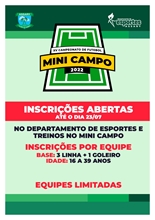 XV Campeonato de Futebol - Mini Campo - 2022